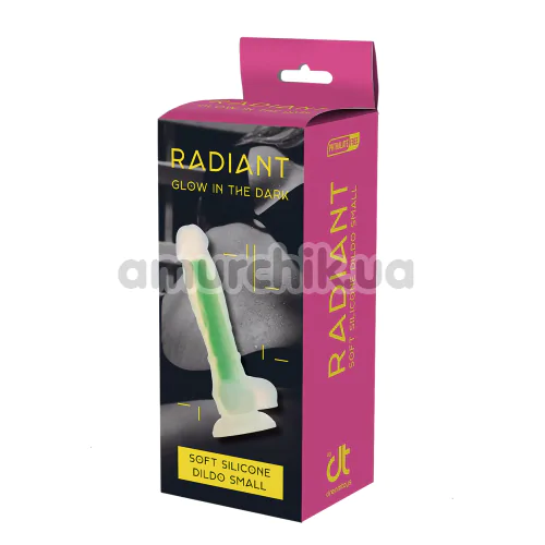 Фаллоимитатор Radiant Glow In The Dark Soft Silicone Dildo Small, зеленый