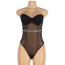 Боди Star Night Sheer Teddy With Faux Diamond, черное - Фото №6