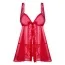 Комплект Obsessive Rougebelle Babydoll, красный: пеньюар + трусики-стринги - Фото №3