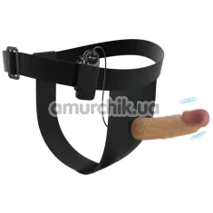 Порожній страпон з вібрацією Pretty Love Harness Briefs Draven, коричневий - Фото №1