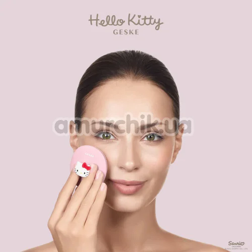 Щітка для обличчя з тримачем Geske Facial Brush 3 in 1 - Hello Kitty, рожева