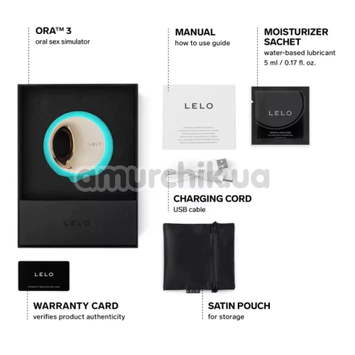 Клиторальный вибратор Lelo Ora 3 (Лело Ора 3), бирюзовый