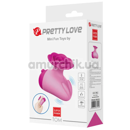 Вибратор на палец Pretty Love Tom, розовый