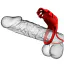 Віброкільце для члена Pretty Love Vibrant Penis Ring Ruben, червоне - Фото №9