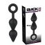 Анальна подвійна пробка Black Velvets Plug Silicone, чорна - Фото №7