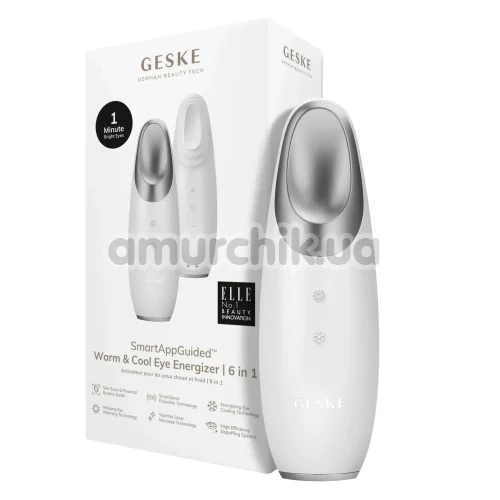 Массажер для глаз Geske Warm & Cool Eye Energizer 6 in 1, белый