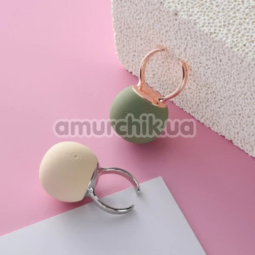 Кліторальний вібратор Sweet Em Velvet Lure Ring, зелений