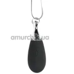 Вібратор-підвіска Charmed Vibrating Silicone Teardrop Necklace, чорний - Фото №1
