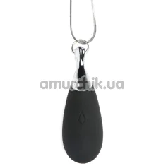 Вибратор-подвеска Charmed Vibrating Silicone Teardrop Necklace, черный - Фото №1