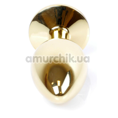 Анальна пробка з синім кристалом Exclusivity Jewellery Gold Plug, золота