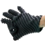 Перчатка для мастурбации Fist It Silicone Masturbation Glove - ребристая с пупырышками, черная - Фото №2