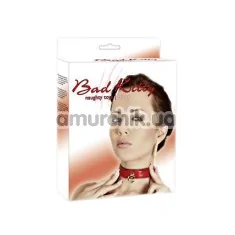 Нашийник Bad Kitty Naughty Toys Collar з маленьким кільцем, червоний - Фото №1