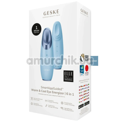 Массажер для глаз Geske Warm & Cool Eye Energizer 6 in 1, голубой