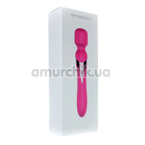 Універсальний вібромасажер Foxshow Silicone Dual Massager, рожевий