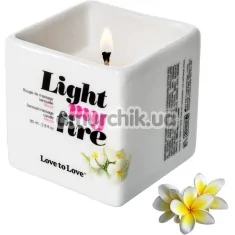 Массажная свеча Love To Love Light My Fire Monoi - моной, 80 мл - Фото №1