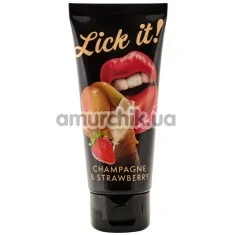 Оральная смазка Lick-it Champagne & Erdbeere 100 ml - Фото №1