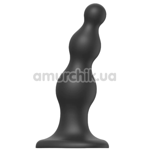 Фалоімітатор Strap-On-Me Dildo Plug Beads M, чорний - Фото №1
