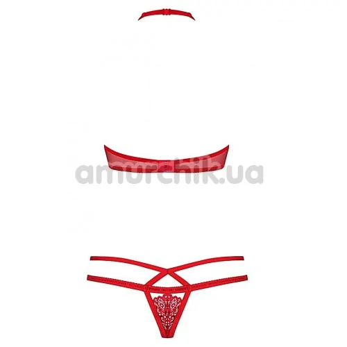 Комплект Obsessive 838-SET-3 красный: бюстгальтер + трусики-стринги