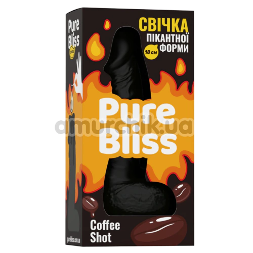 Свічка у вигляді пеніса Pure Bliss Big Coffee Shot - кава, чорна