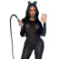 Комбинезон Leg Avenue Sheer Rhinestone Long Sleeve Catsuit, черный - Фото №3