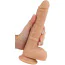 Вибратор с ротацией Virgite Realistics Vibrating & Rotating Realistic With Balls R10, телесный - Фото №5