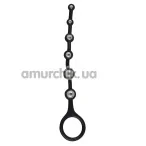 Анальний ланцюжок Beaded Anal Toy Flexible, чорний - Фото №1