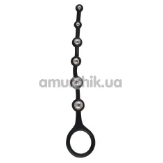 Анальная цепочка Beaded Anal Toy Flexible, черная - Фото №1