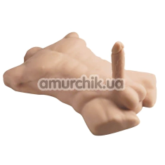 Фаллоимитатор с мужским торсом SilexD Apollo Male Torso L, телесный - Фото №1