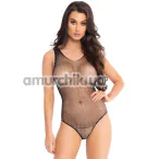 Боди Leg Avenue Rhinestone Fishnet Bodysuit, черное - Фото №1