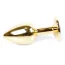 Анальная пробка с голубым кристаллом Exclusivity Jewellery Gold Plug, золотая - Фото №6