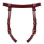 Трусики для страпона Liebe Seele Wine Red Leather Strap-on Harness, бордові - Фото №4