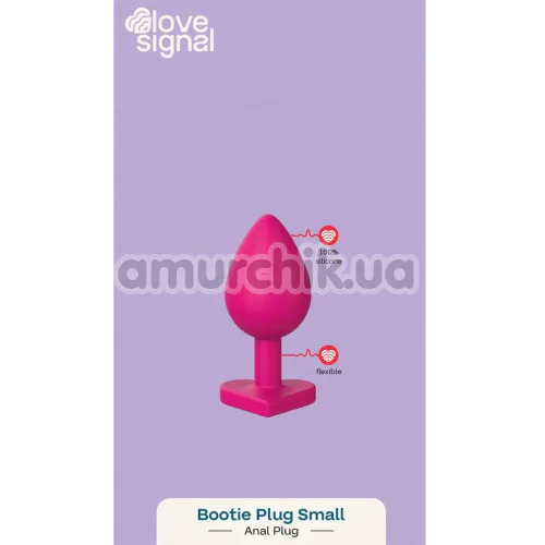 Анальная пробка Love Signal Heart Plug Small, розовая