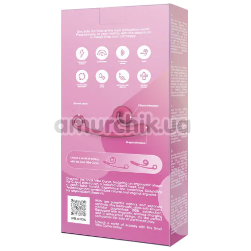 Вібратор для клітора і точки G Snail Vibe Curve, рожевий