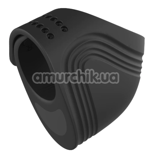 Виброкольцо для члена Ramrod Adjustable Vibrating Cockring, черное