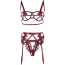 Комплект Star Night Summer Garden Lingerie Set, бордовый: бюстгальтер + трусики-стринги + пояс для чулок - Фото №6