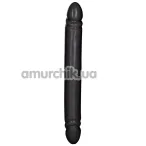 Двухконечный фаллоимитатор Black Jack Smooth Double Dong 12, черный - Фото №1