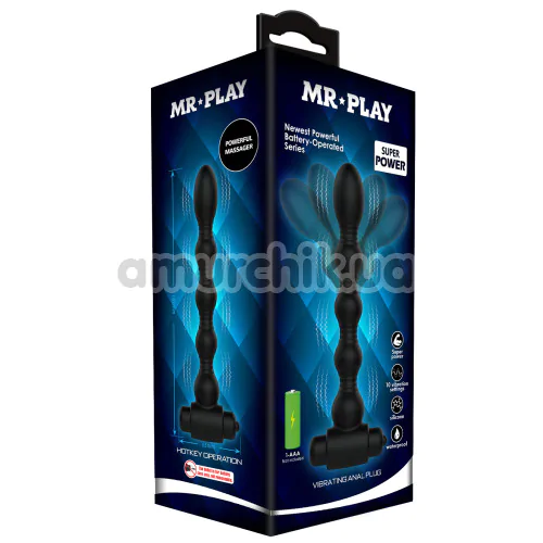 Анальний вібростимулятор MR Play Vibrating Anal Plug, чорний