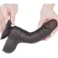 Фаллоимитатор Sliding-Skin Dual Layer Dong 7.5 с мошонкой, коричневый - Фото №11