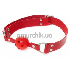Кляп Boss Series Fetish Knebel-Ball Gag с полукольцами, красный - Фото №1