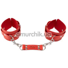 Фиксаторы для рук Flirty Collection KC Leather, красные - Фото №1