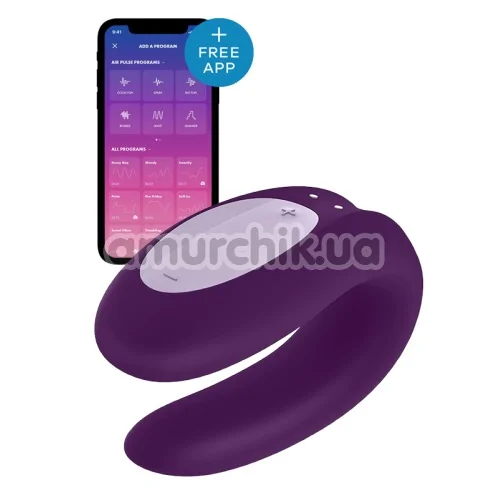 Вибратор Satisfyer Double Joy Partner Vibrator, фиолетовый - Фото №1