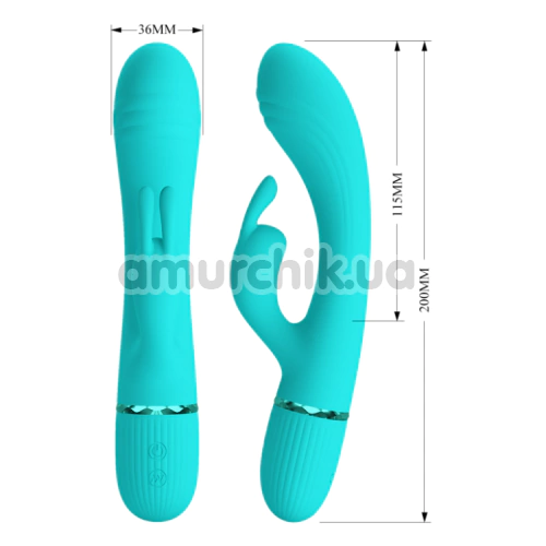 Вібратор Pretty Love Scocco, бірюзовий