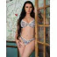 Комплект Star Night Sexy Floral Two-Tone Lace Set, черно-белый: бюстгальтер + трусики-стринги - Фото №14