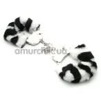 Наручники Furry Love Cuffs, зебра - Фото №1