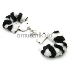 Наручники Furry Love Cuffs, зебра - Фото №1