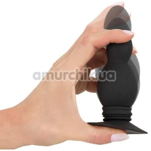 Анальная пробка Black Velvets Bouncing Plug, черная