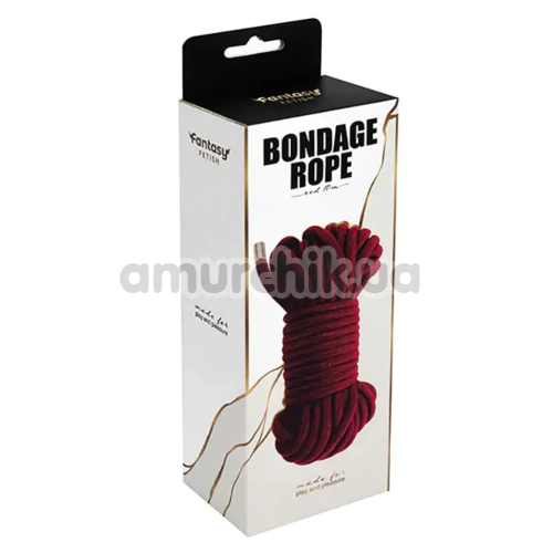 Веревка Fantasy Fetish Bondage Rope 10 м, красная