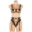 Комплект Star Night Summer Garden Lingerie Set, черный: бюстгальтер + трусики-стринги + пояс для чулок - Фото №4