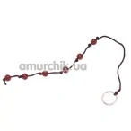Анальний ланцюжок Jelly Soft Butt Beads Large, червоний - Фото №1