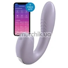 Вибратор с вакуумным стимулятором Satisfyer Sunray, фиолетовый - Фото №1